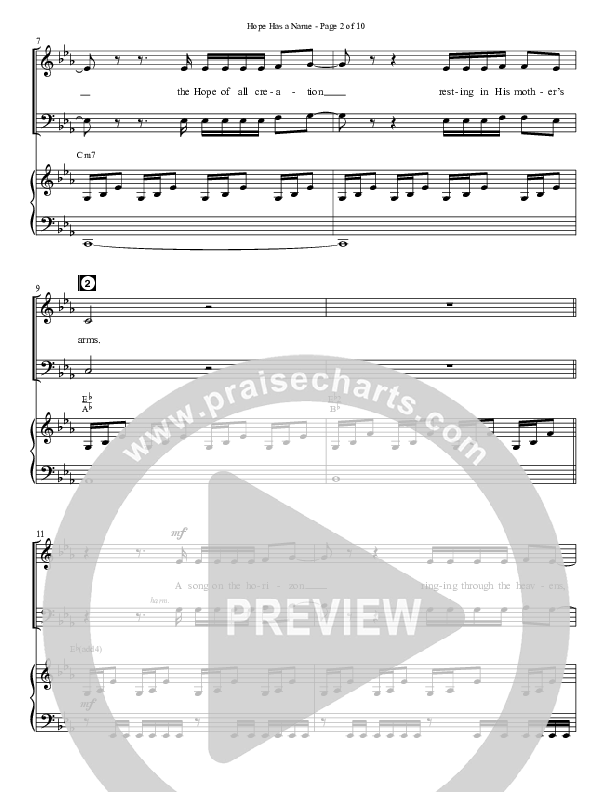 Hope Has A Name (Choral Anthem SATB) Anthem (SATB/Piano) (Semsen Music / Arr. Phil Nitz)