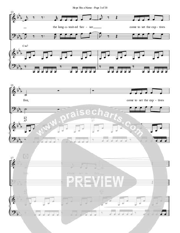 Hope Has A Name (Choral Anthem SATB) Anthem (SATB/Piano) (Semsen Music / Arr. Phil Nitz)