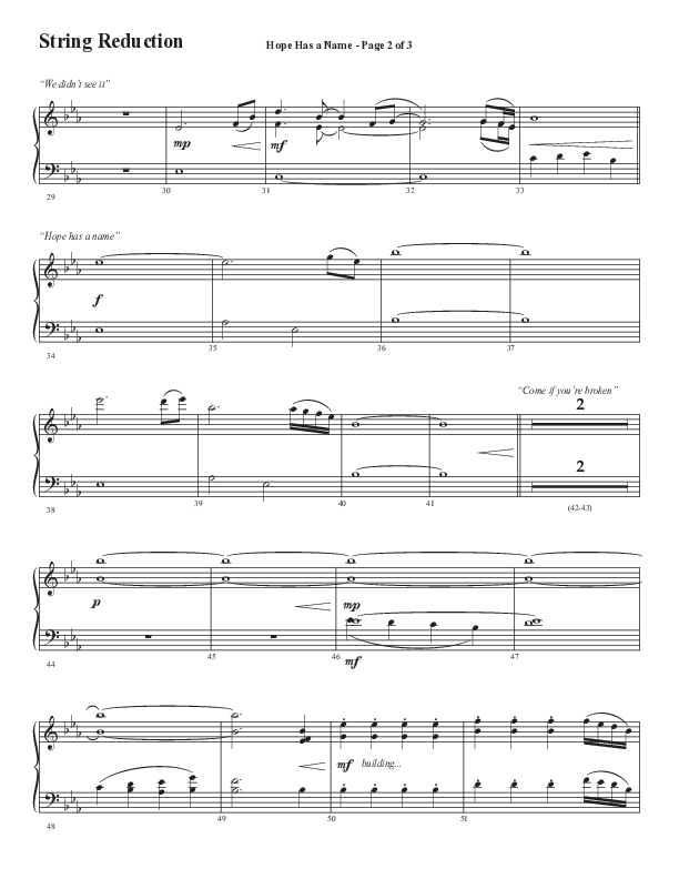 Hope Has A Name (Choral Anthem SATB) String Reduction (Semsen Music / Arr. Phil Nitz)