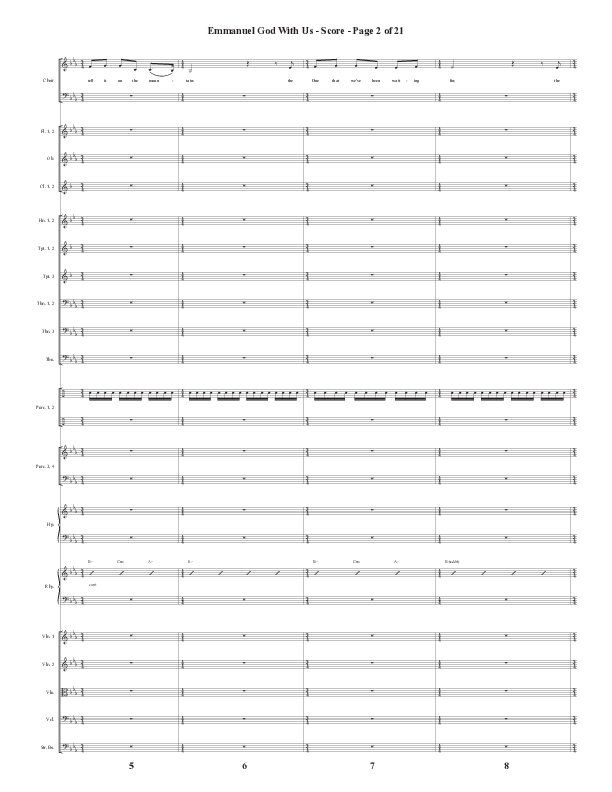 Emmanuel God With Us with Joy To The World (Choral Anthem SATB) Orchestration (Semsen Music / Arr. Daniel Semsen)