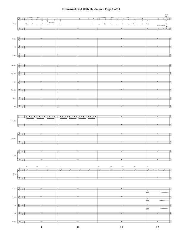 Emmanuel God With Us with Joy To The World (Choral Anthem SATB) Orchestration (Semsen Music / Arr. Daniel Semsen)