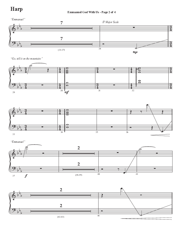 Emmanuel God With Us with Joy To The World (Choral Anthem SATB) Harp (Semsen Music / Arr. Daniel Semsen)