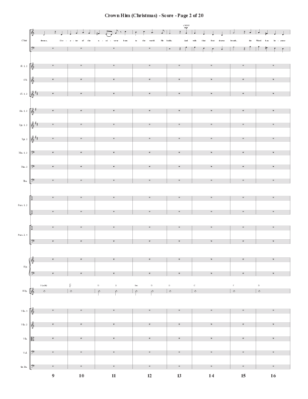 Crown Him (Christmas) (Choral Anthem SATB) Conductor's Score (Semsen Music / Arr. David Wise / Orch. David Shipps)