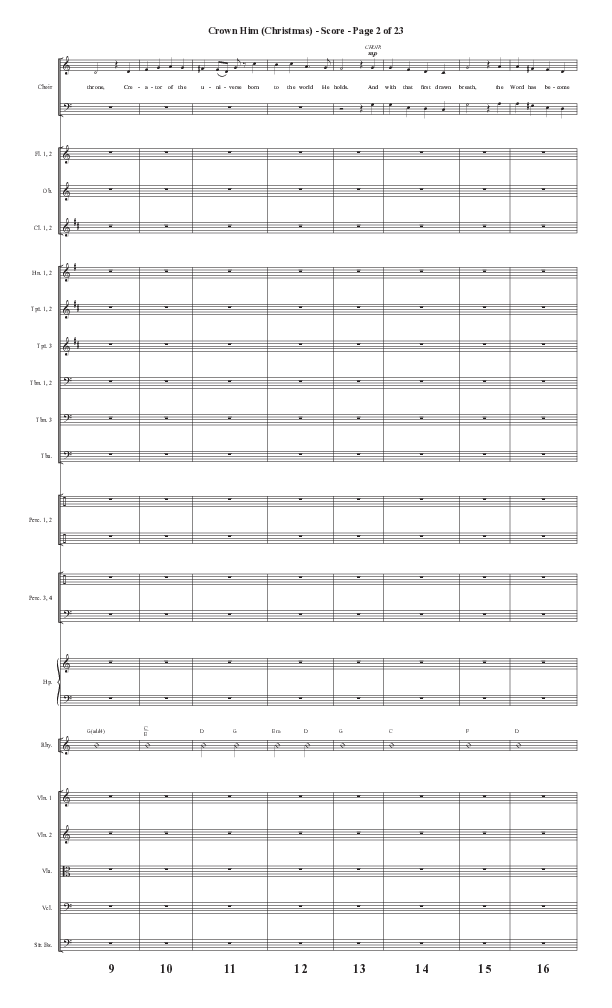 Crown Him (Christmas) (Choral Anthem SATB) Conductor's Score II (Semsen Music / Arr. David Wise / Orch. David Shipps)
