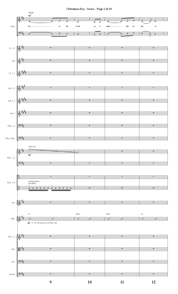 Christmas Day (Choral Anthem SATB) Conductor's Score II (Semsen Music / Arr. Cliff Duren)