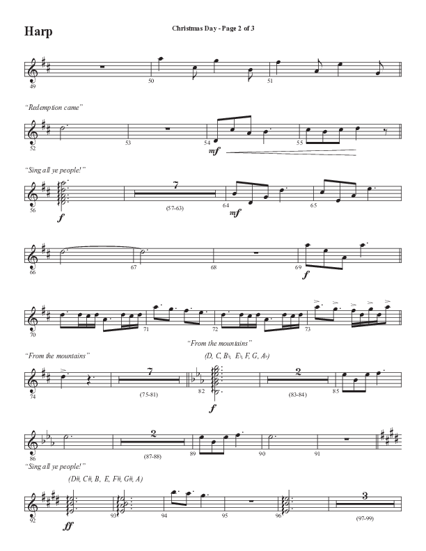 Christmas Day (Choral Anthem SATB) Harp (Semsen Music / Arr. Cliff Duren)