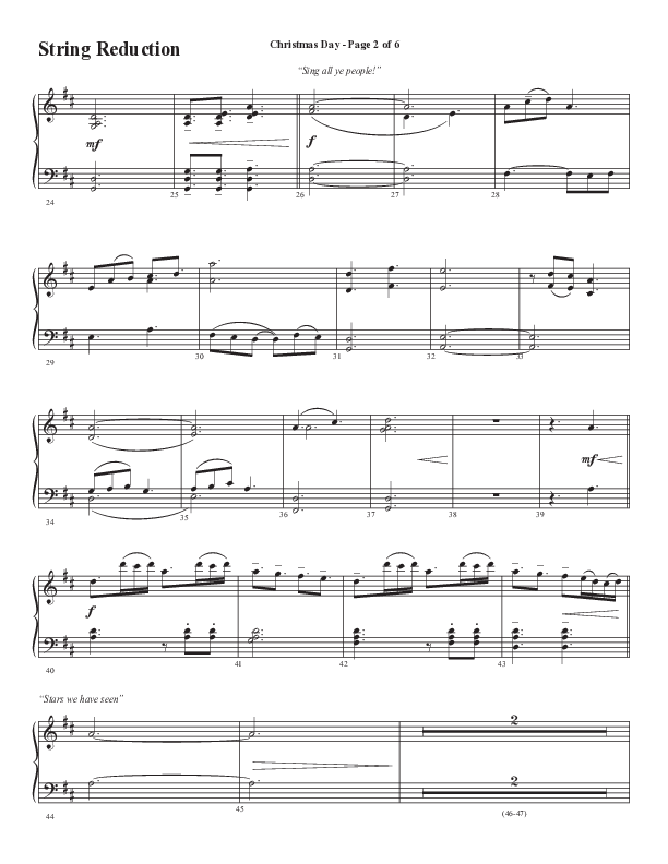 Christmas Day (Choral Anthem SATB) String Reduction (Semsen Music / Arr. Cliff Duren)