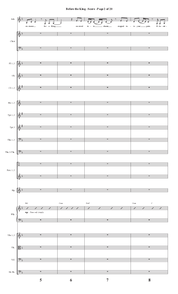 Before The King (Choral Anthem SATB) Conductor's Score II (Semsen Music / Arr. Cliff Duren)
