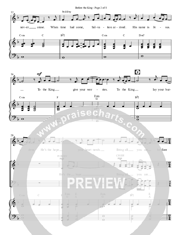Before The King (Choral Anthem SATB) Anthem (SATB/Piano) (Semsen Music / Arr. Cliff Duren)