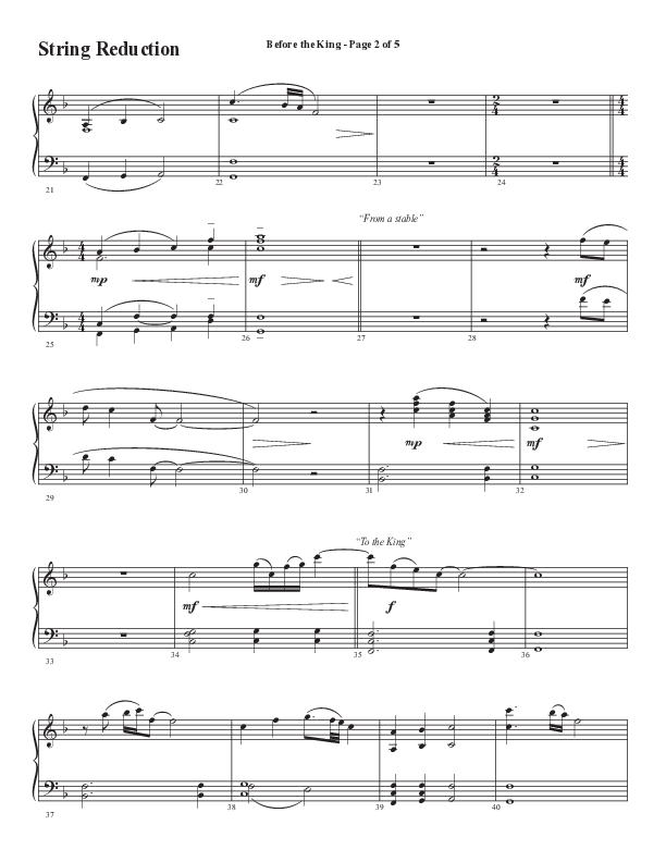 Before The King (Choral Anthem SATB) String Reduction (Semsen Music / Arr. Cliff Duren)