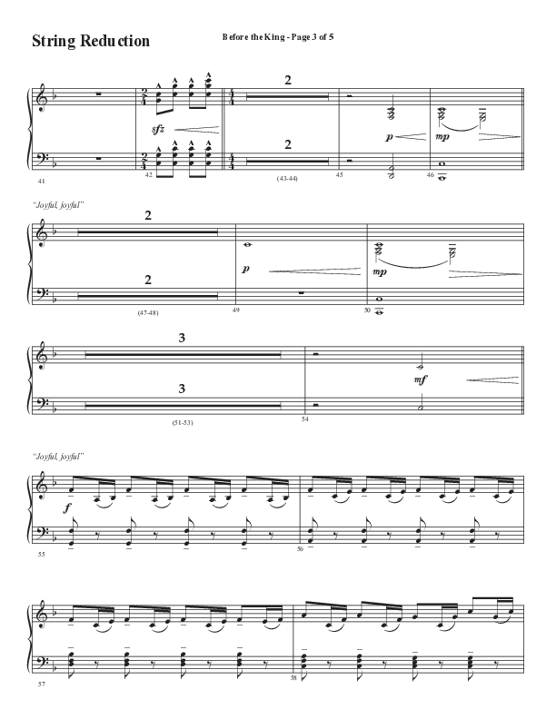 Before The King (Choral Anthem SATB) String Reduction (Semsen Music / Arr. Cliff Duren)