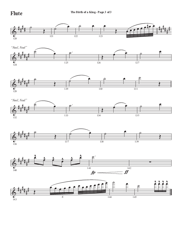 The Birth Of A King (A Christmas Moment) (Choral Anthem SATB) Flute (Semsen Music / Arr. Mason Brown / Arr. Russell Mauldin)