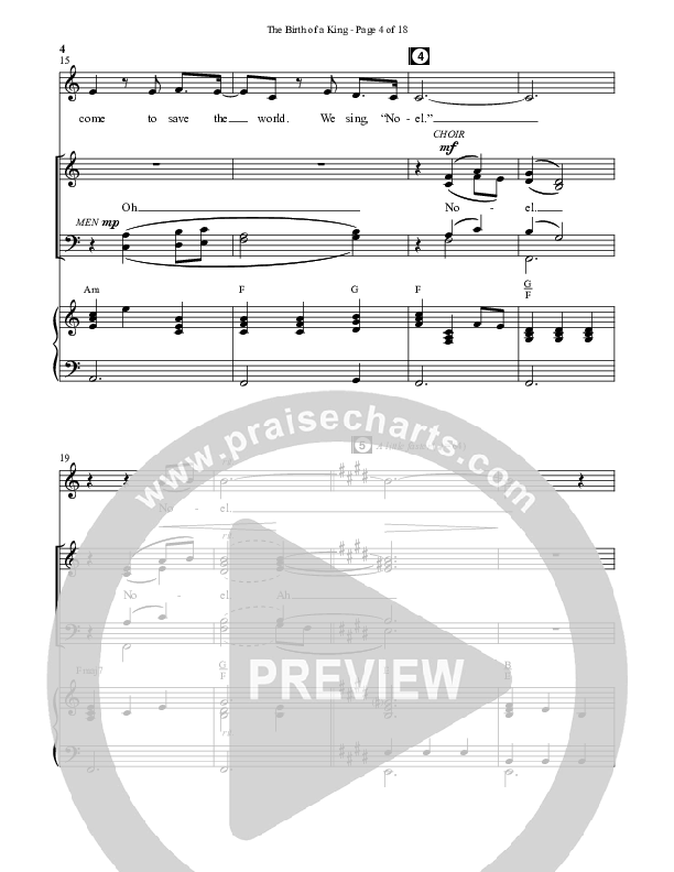 The Birth Of A King (A Christmas Moment) (Choral Anthem SATB) Anthem (SATB/Piano) (Semsen Music / Arr. Mason Brown / Arr. Russell Mauldin)