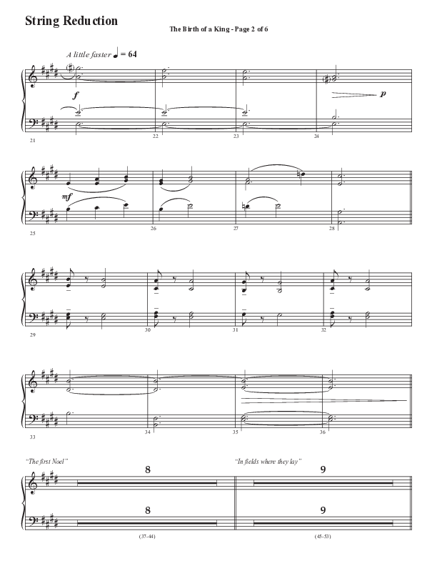 The Birth Of A King (A Christmas Moment) (Choral Anthem SATB) String Reduction (Semsen Music / Arr. Mason Brown / Arr. Russell Mauldin)