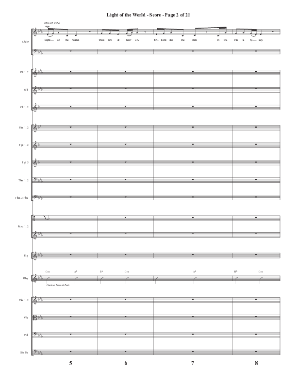 Light Of The World (Sing Hallelujah) (Choral Anthem SATB) Orchestration (Semsen Music / Arr. Cliff Duren)