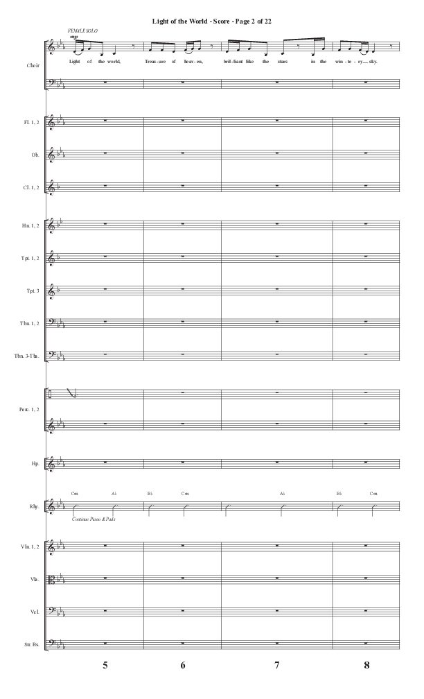 Light Of The World (Sing Hallelujah) (Choral Anthem SATB) Conductor's Score II (Semsen Music / Arr. Cliff Duren)