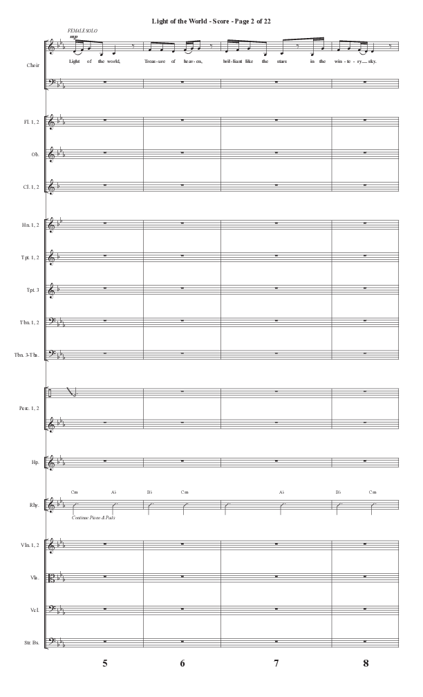 Light Of The World (Sing Hallelujah) (Choral Anthem SATB) Conductor's Score II (Semsen Music / Arr. Cliff Duren)