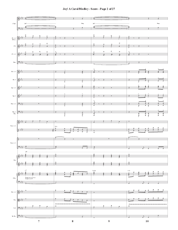 Joy A Carol Medley (Choral Anthem SATB) Conductor's Score (Semsen Music / Arr. John Bolin)