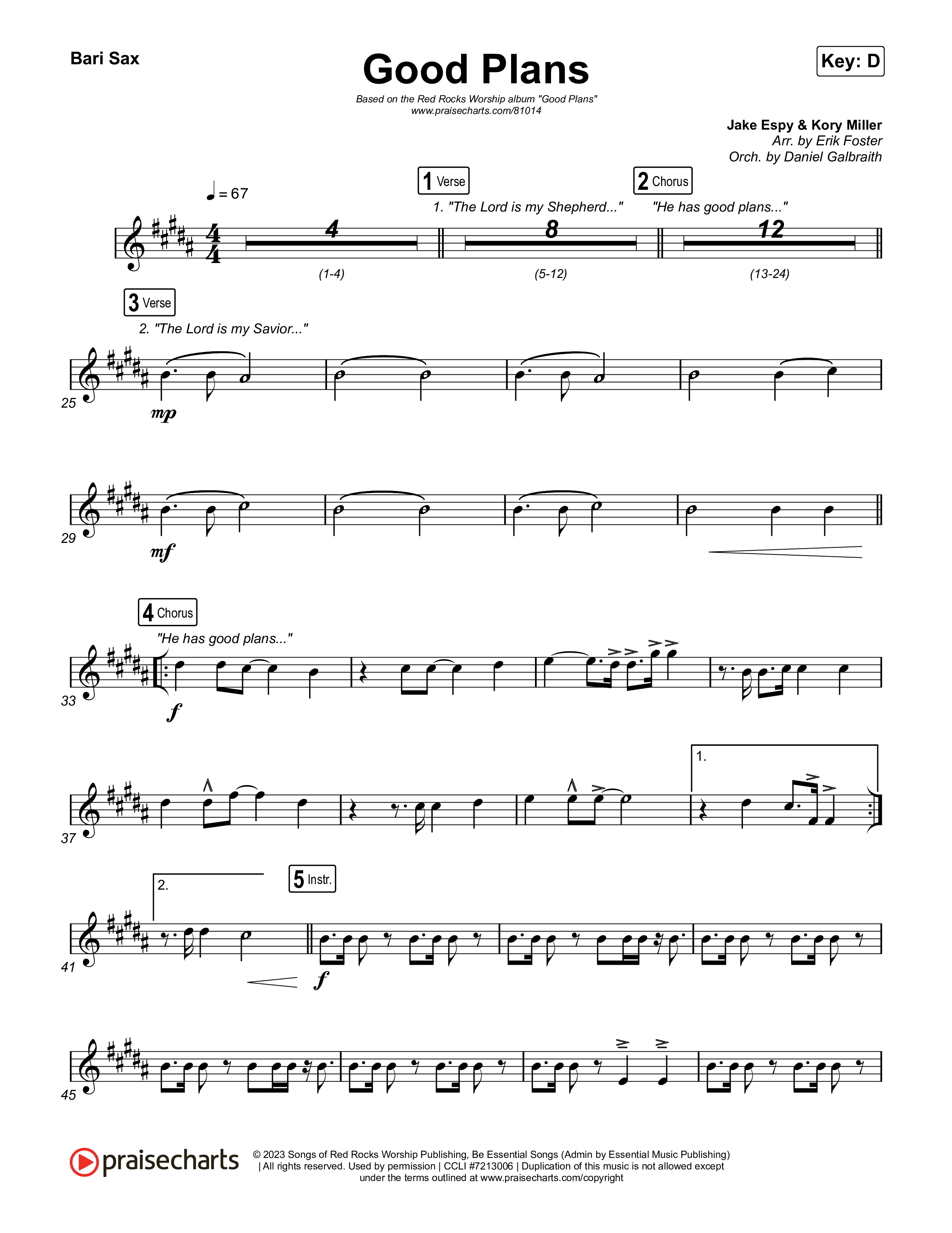 Good Plans Bari Sax (Red Rocks Worship)