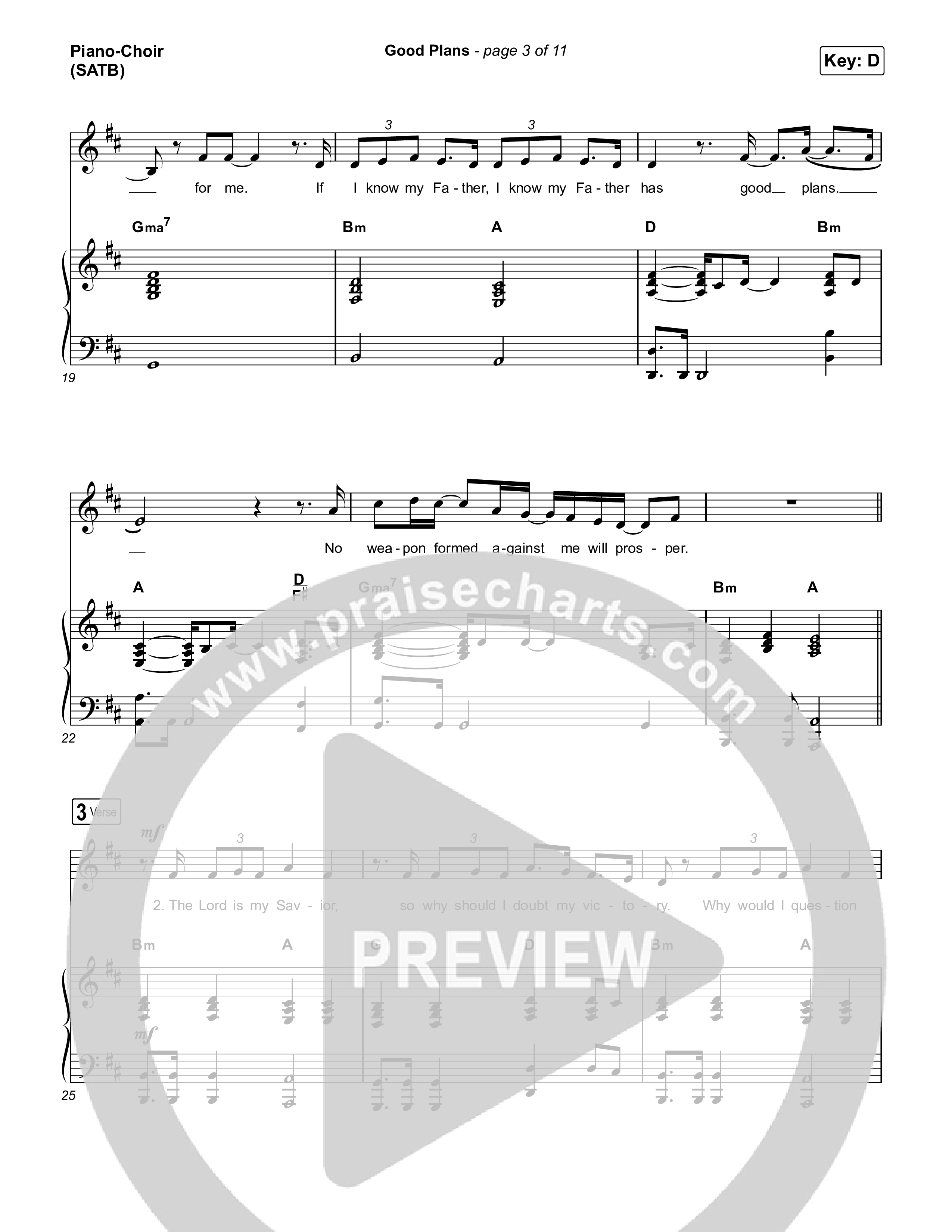 Good Plans Piano/Vocal (SATB) (Red Rocks Worship)