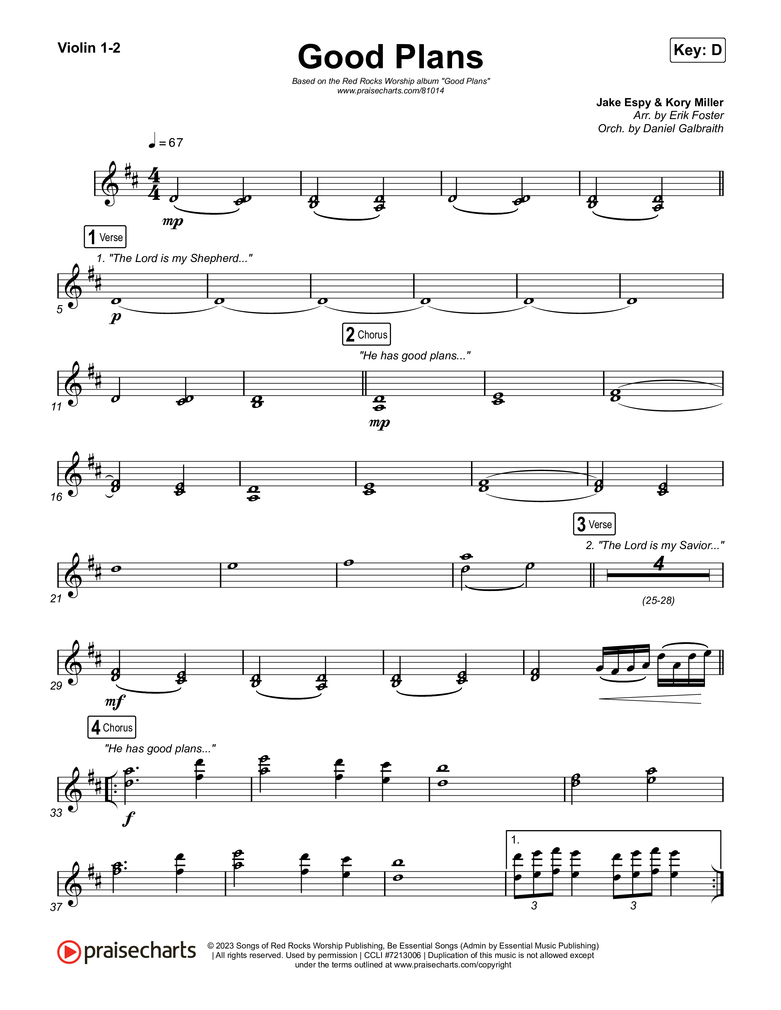 Good Plans Violin 1/2 (Red Rocks Worship)