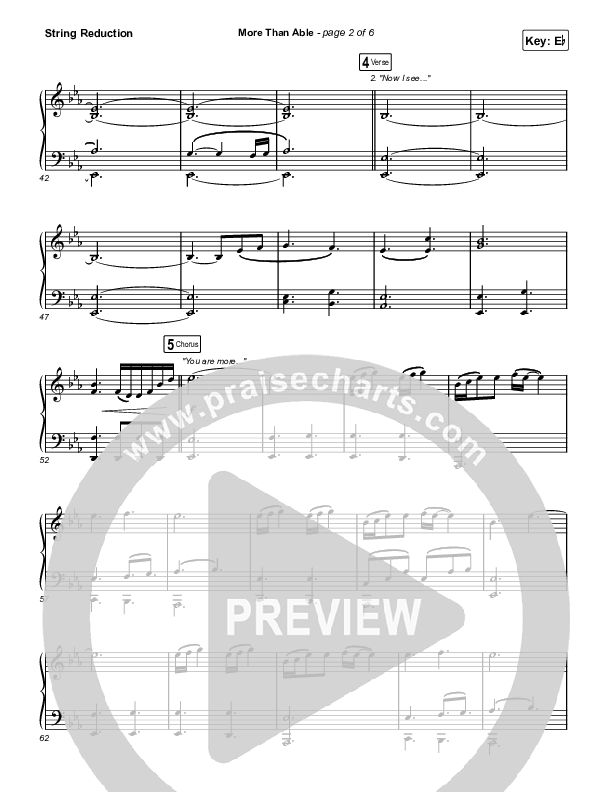 More Than Able (Choral Anthem SATB) String Reduction (Elevation Worship / Chandler Moore / Tiffany Hudson / Arr. Phil Nitz)