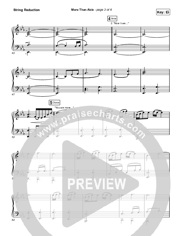 More Than Able (Worship Choir/SAB) String Reduction (Elevation Worship / Chandler Moore / Tiffany Hudson / Arr. Phil Nitz)