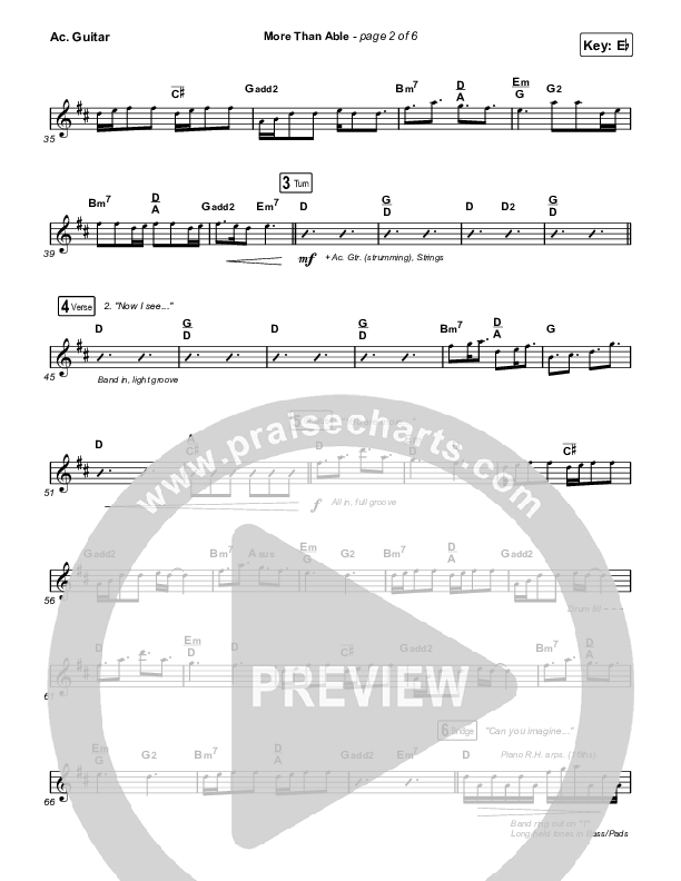 More Than Able (Sing It Now) Acoustic Guitar (Elevation Worship / Chandler Moore / Tiffany Hudson / Arr. Phil Nitz)
