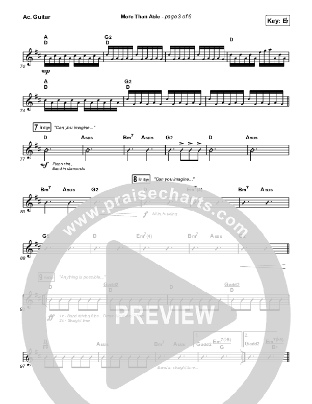 More Than Able (Sing It Now) Acoustic Guitar (Elevation Worship / Chandler Moore / Tiffany Hudson / Arr. Phil Nitz)