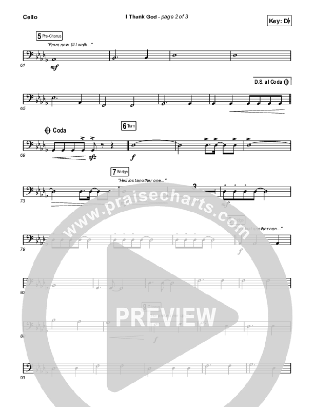 I Thank God Cello (Housefires / JWLKRS Worship)