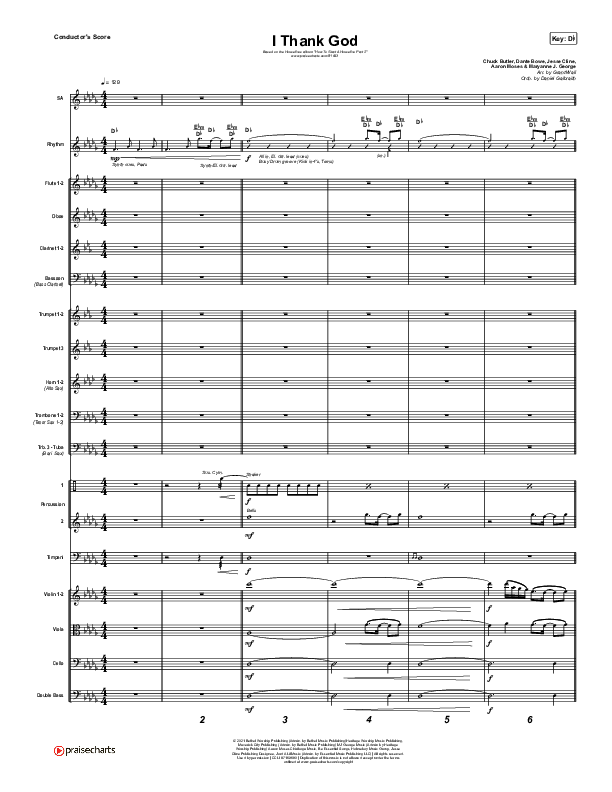 I Thank God Conductor's Score (Housefires)