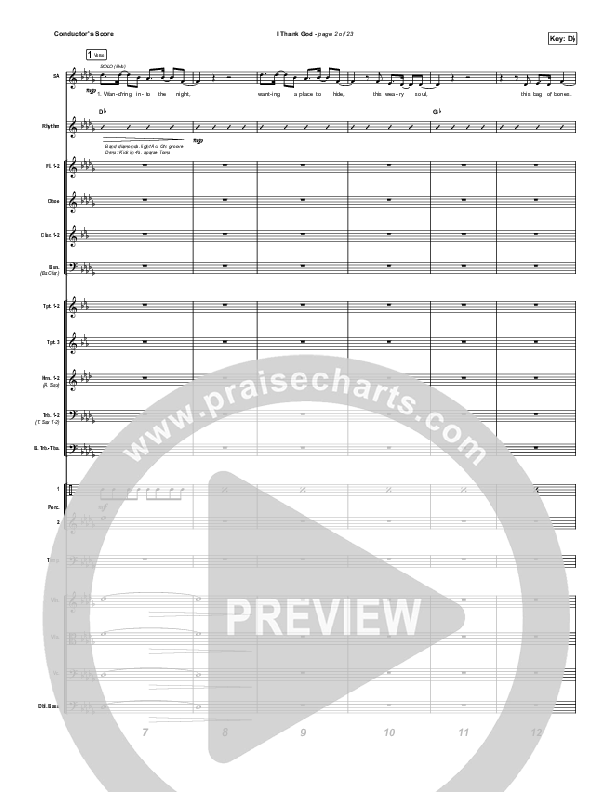 I Thank God Orchestration (Housefires / JWLKRS Worship)