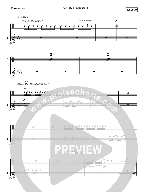 I Thank God Percussion (Housefires / JWLKRS Worship)