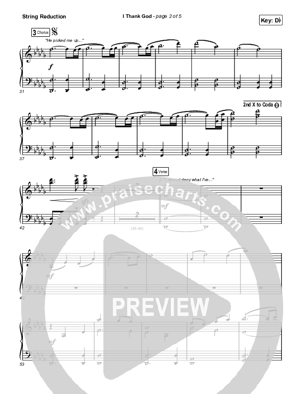 I Thank God String Reduction (Housefires / JWLKRS Worship)