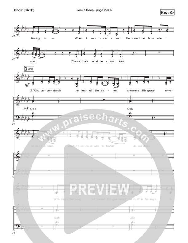 Jesus Does (Single) Choir Sheet (SATB) (We The Kingdom)