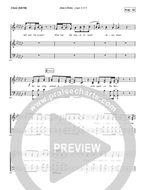 Jesus Does (Single) Choir Sheet (SATB) (We The Kingdom)