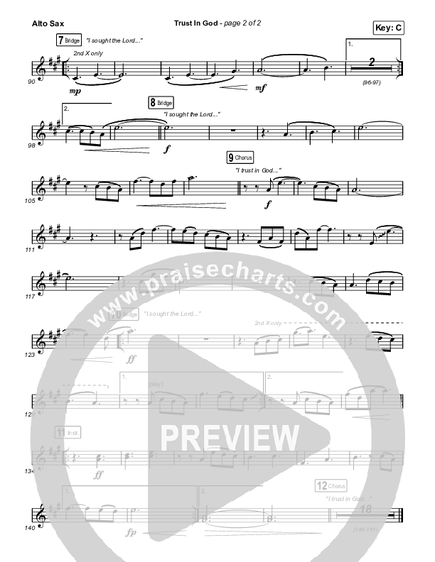 Trust In God Alto Sax (Elevation Worship / Chris Brown)
