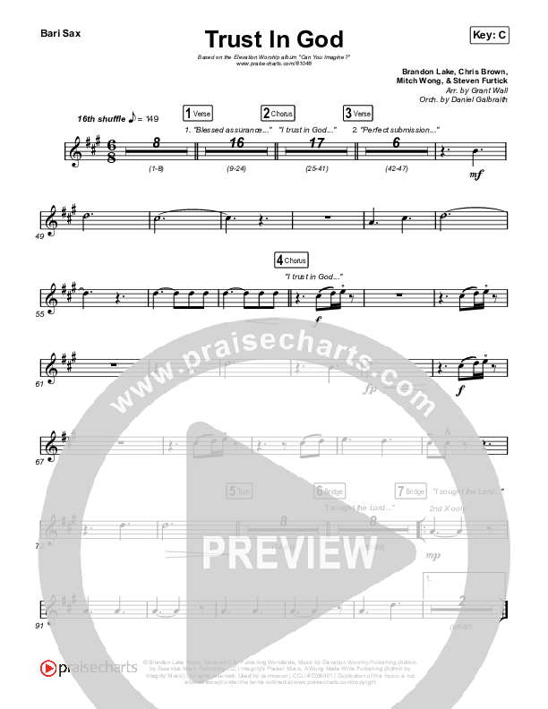 Trust In God Bari Sax (Elevation Worship / Chris Brown)
