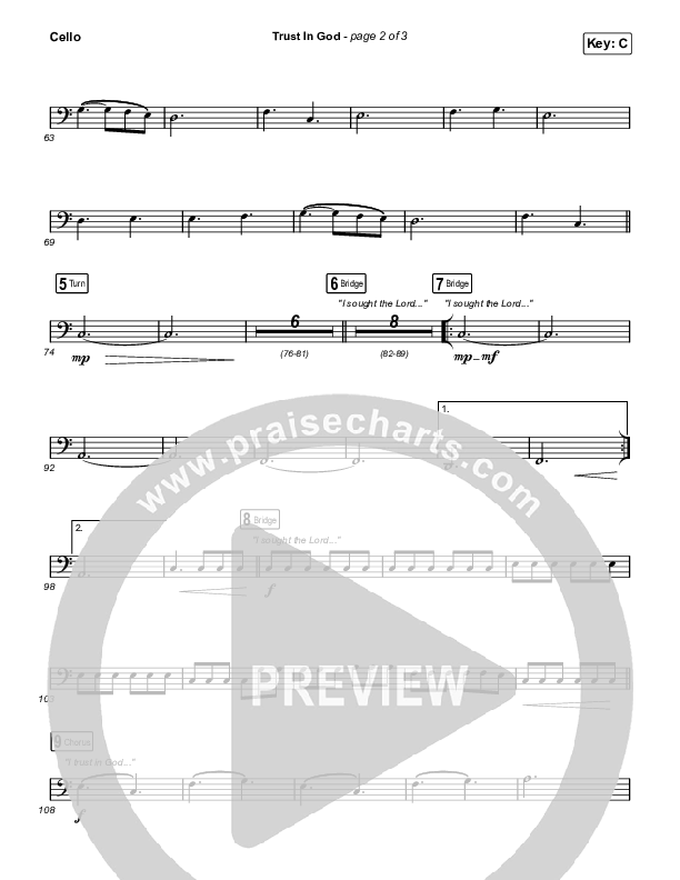 Trust In God Cello (Elevation Worship / Chris Brown)