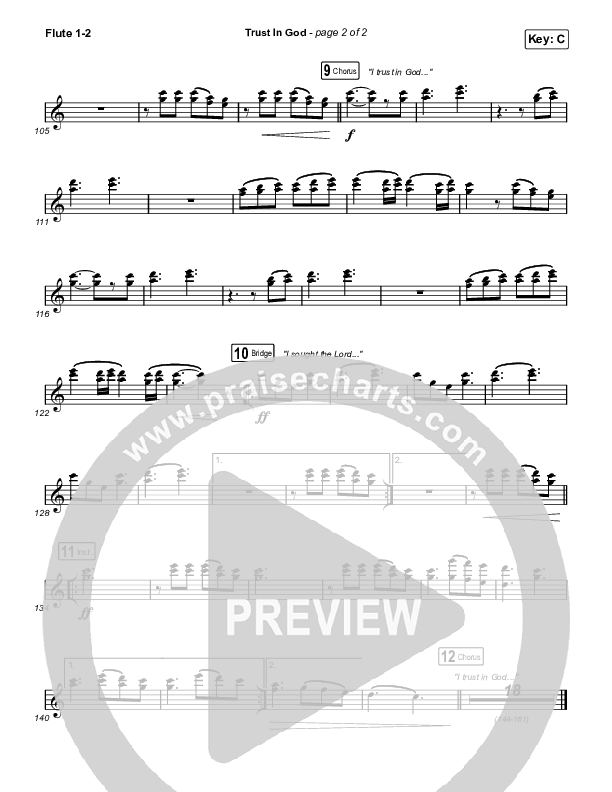 Trust In God Flute 1,2 (Elevation Worship / Chris Brown)