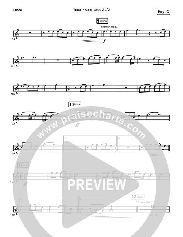 Trust In God Oboe (Elevation Worship / Chris Brown)