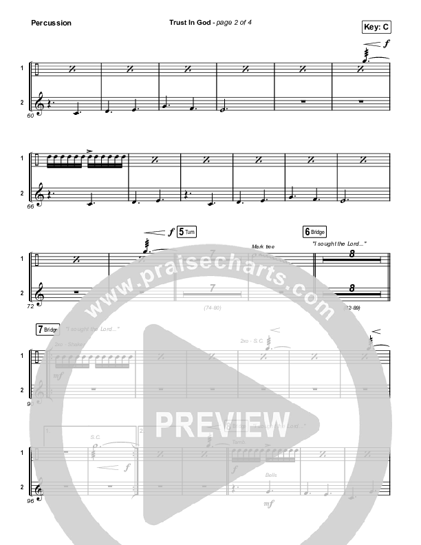 Trust In God Percussion (Elevation Worship / Chris Brown)