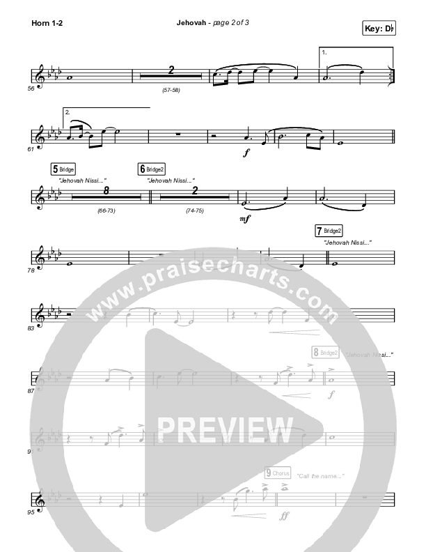 Jehovah French Horn 1/2 (Elevation Worship / Chris Brown)