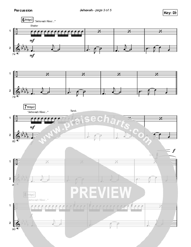 Jehovah Percussion (Elevation Worship / Chris Brown)