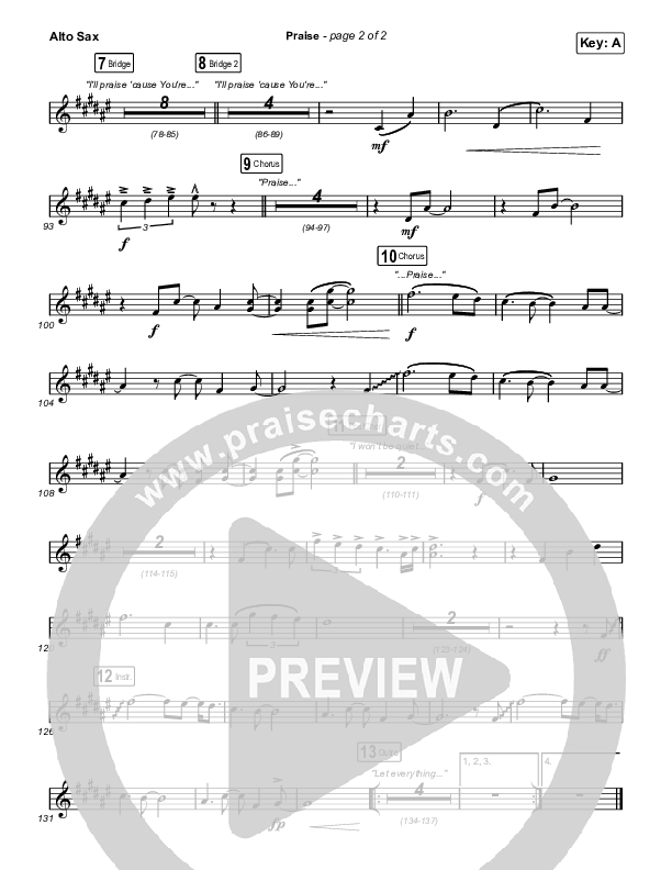 PRAISES Chords PDF (ELEVATION RHYTHM) - PraiseCharts