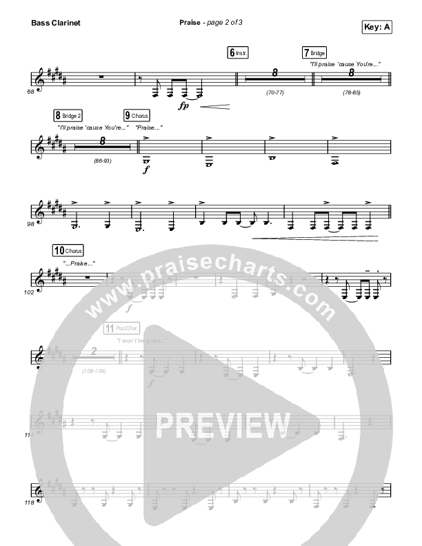 Praise Bass Clarinet (Elevation Worship / Chris Brown / Brandon Lake / Chandler Moore)