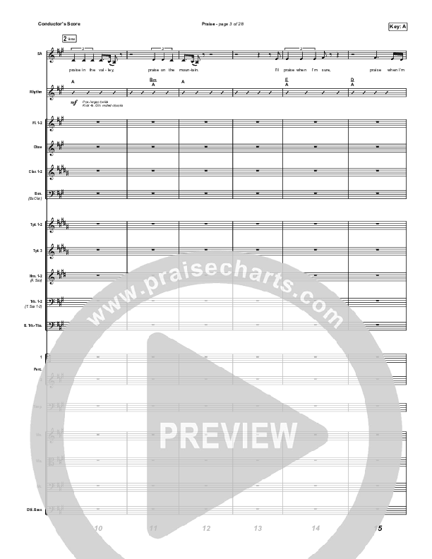 Praise Conductor's Score (Elevation Worship / Chris Brown / Brandon Lake / Chandler Moore)