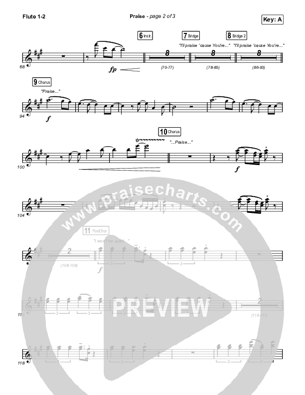 Praise Flute 1,2 (Elevation Worship / Chris Brown / Brandon Lake / Chandler Moore)