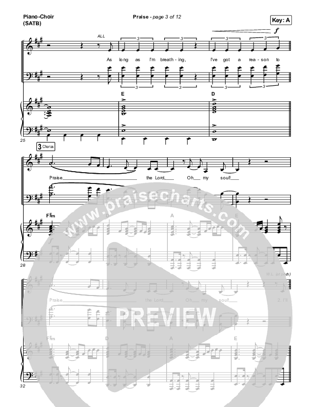Praise Piano/Vocal (SATB) (Elevation Worship / Chris Brown / Brandon Lake / Chandler Moore)