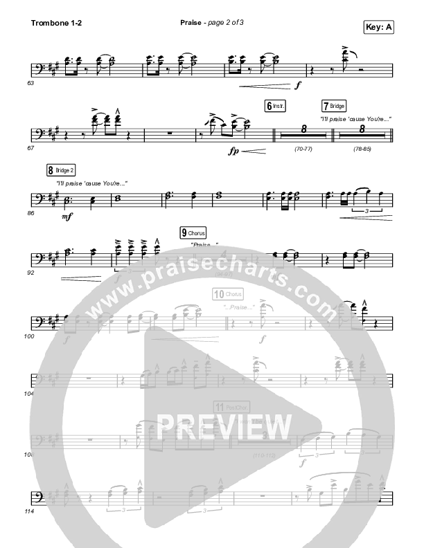 Praise Trombone 1/2 (Elevation Worship / Chris Brown / Brandon Lake / Chandler Moore)